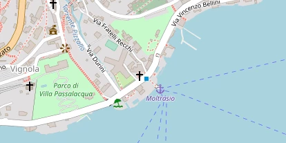 Seehotel auf Satellitenbild