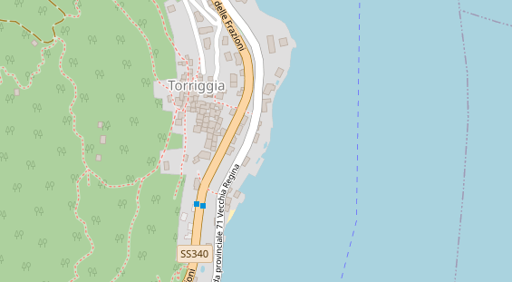 Seehotel auf Satellitenbild