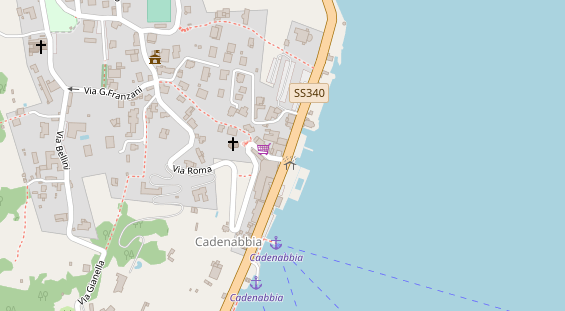 Seehotel auf Satellitenbild