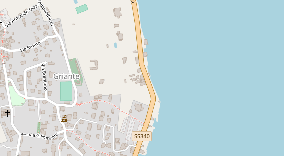 Seehotel auf Satellitenbild