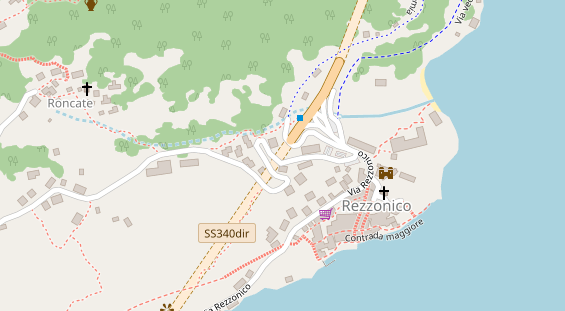 Seehotel auf Satellitenbild