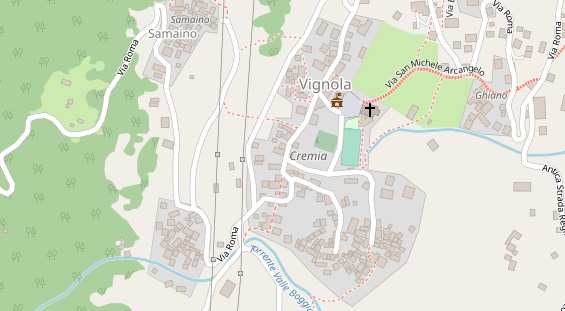 Seehotel auf Satellitenbild