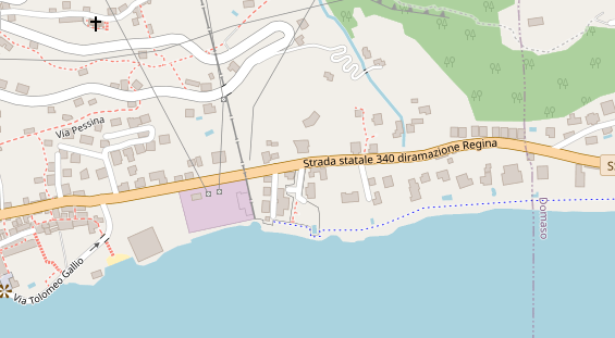 Seehotel auf Satellitenbild