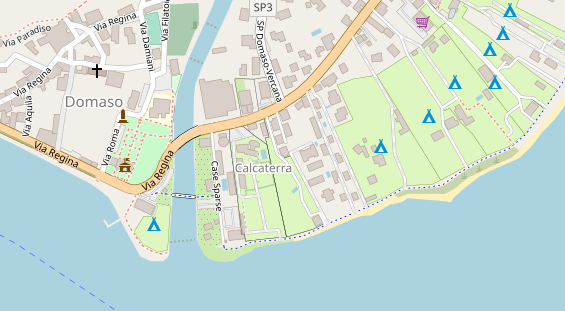 Seehotel auf Satellitenbild