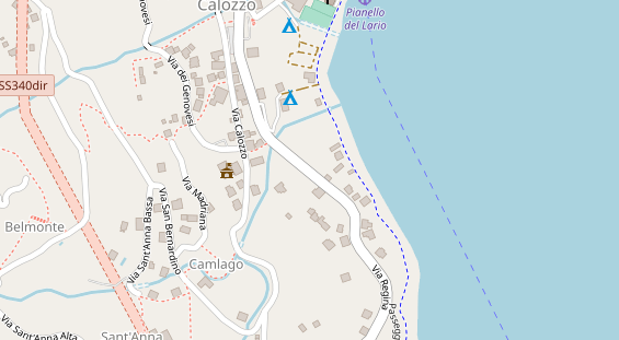 Seehotel auf Satellitenbild