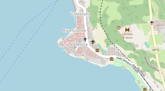 Seehotel auf Satellitenbild