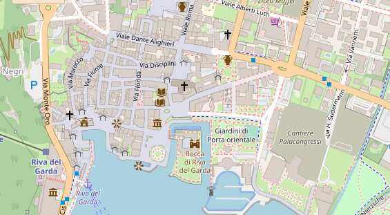 Seehotel auf Satellitenbild