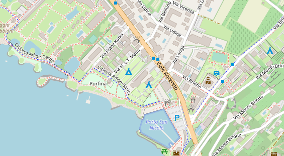 Seehotel auf Satellitenbild