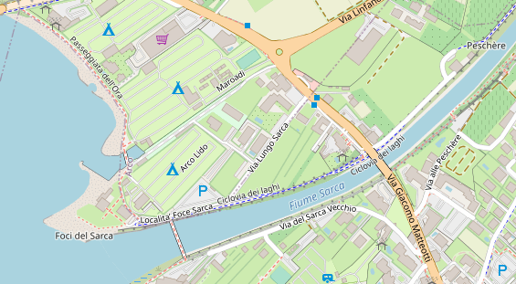 Seehotel auf Satellitenbild