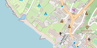 Seehotel auf Satellitenbild