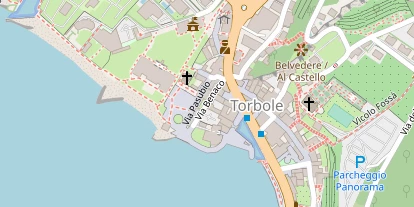 Seehotel auf Satellitenbild