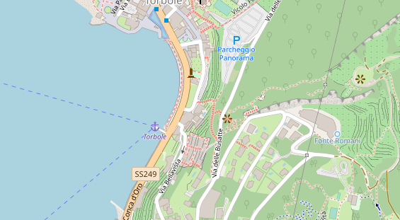 Seehotel auf Satellitenbild