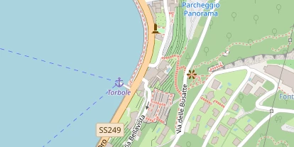 Seehotel auf Satellitenbild