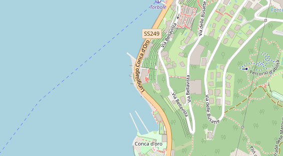 Seehotel auf Satellitenbild