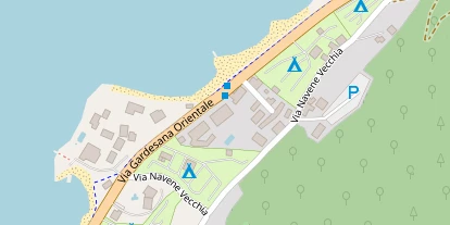 Seehotel auf Satellitenbild
