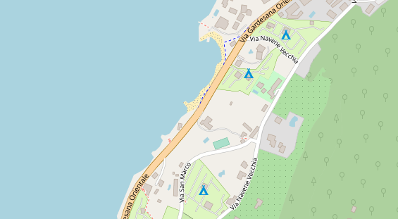 Seehotel auf Satellitenbild