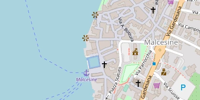 Seehotel auf Satellitenbild