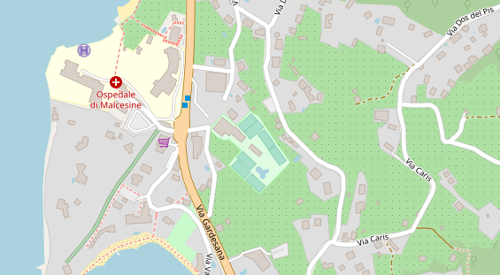 Seehotel auf Satellitenbild