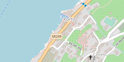 Seehotel auf Satellitenbild