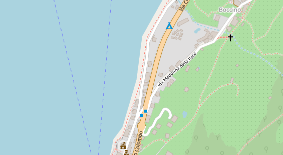 Seehotel auf Satellitenbild