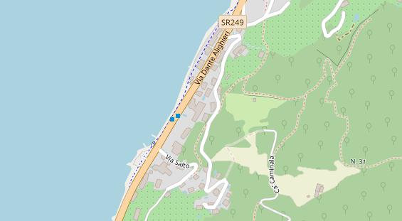 Seehotel auf Satellitenbild