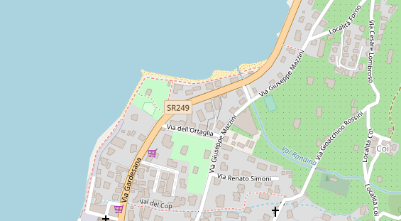 Seehotel auf Satellitenbild