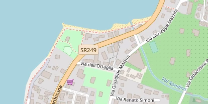Seehotel auf Satellitenbild