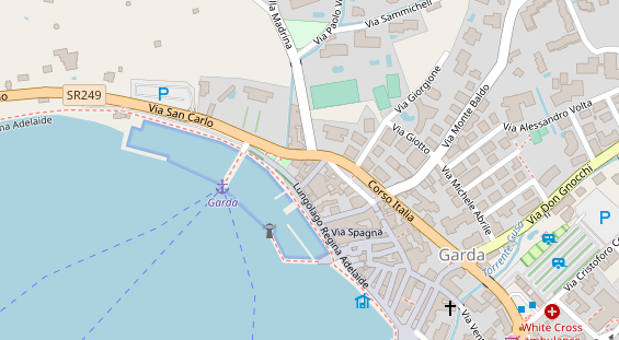 Seehotel auf Satellitenbild