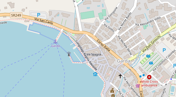 Seehotel auf Satellitenbild