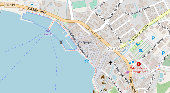 Seehotel auf Satellitenbild