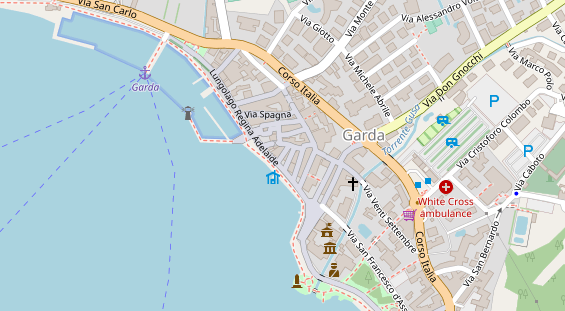 Seehotel auf Satellitenbild