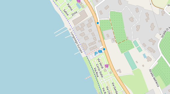 Seehotel auf Satellitenbild