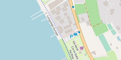 Seehotel auf Satellitenbild
