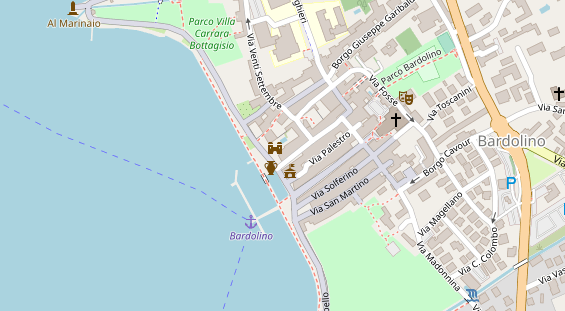 Seehotel auf Satellitenbild