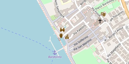 Seehotel auf Satellitenbild
