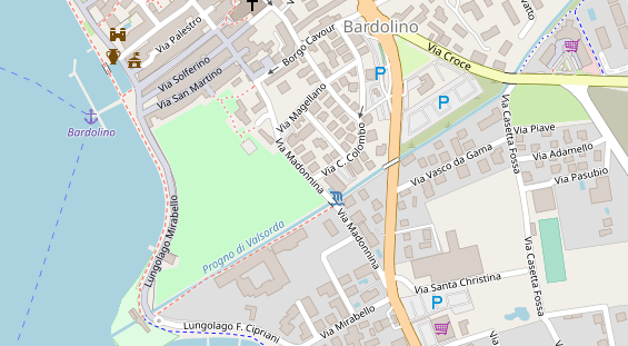 Seehotel auf Satellitenbild