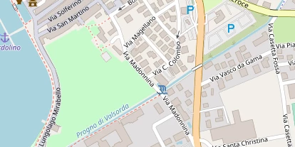 Seehotel auf Satellitenbild