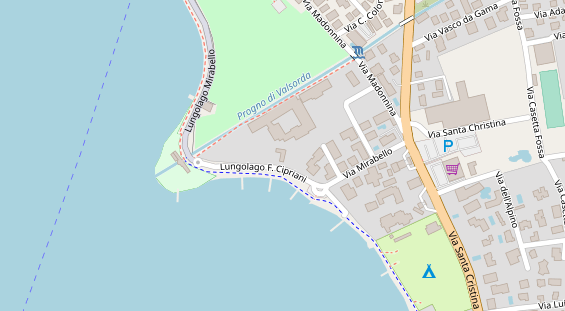 Seehotel auf Satellitenbild