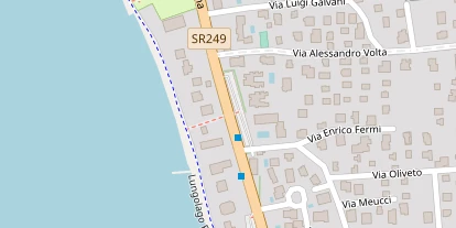 Seehotel auf Satellitenbild