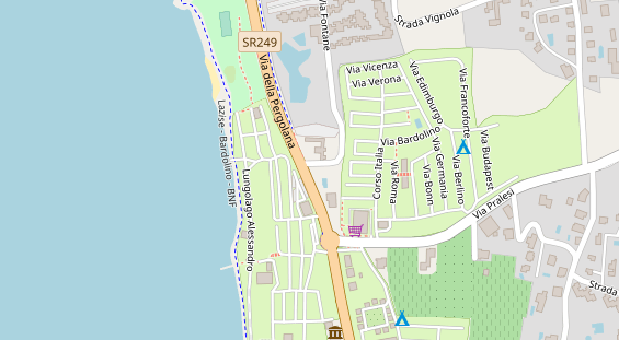 Seehotel auf Satellitenbild