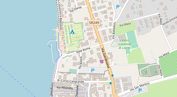 Seehotel auf Satellitenbild