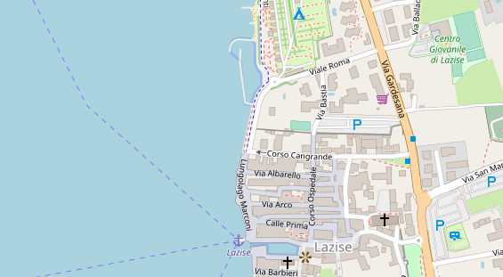 Seehotel auf Satellitenbild