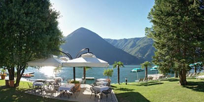 Hotels am See - Hotel unmittelbar am See - Corticiasca - Hotel Beach Resort Parco San Marco