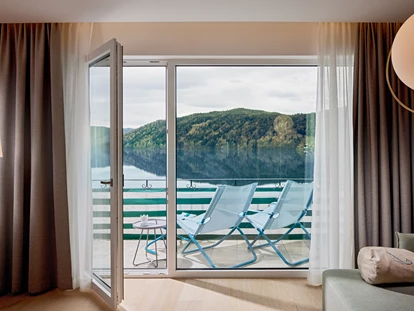 Hotels am See - Bettgrößen: Doppelbett - Nußdorf (Spittal an der Drau) - Blick auf den Millstätter See - Seeglück Hotel Forelle**** S Millstatt