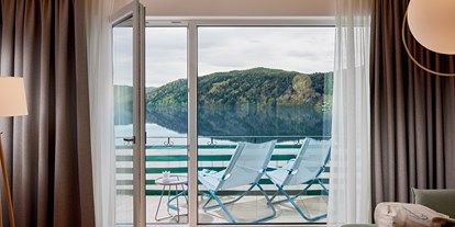 Hotels am See - Uferweg - PLZ 9873 (Österreich) - Blick auf den Millstätter See - Seeglück Hotel Forelle**** S Millstatt