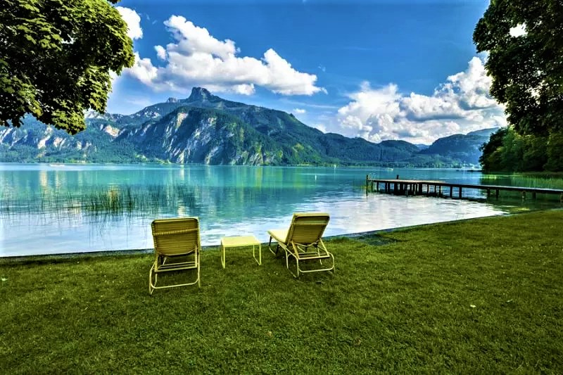 Urlaub am See - Entspannen direkt am Mondsee mit herrlichem Blick auf die Bergwelt - Hotel Seehof Mondsee