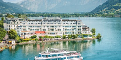 Hotels am See - Garten mit Seezugang - Fischhorn - Außenansicht GRAND HOTEL ZELL AM SEE - GRAND HOTEL ZELL AM SEE