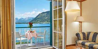 Hotels am See - Hotel unmittelbar am See - Sonnrain (Leogang) - Ausblick Zimmerbalkon - GRAND HOTEL ZELL AM SEE