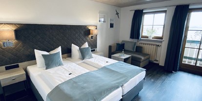 Hotels am See - Bettgrößen: Twin Bett - Region Chiemsee - Doppelzimmer 18m² - Hotel Möwe am See