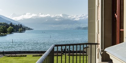 Hotels am See - Bettgrößen: Doppelbett - PLZ 3704 (Schweiz) - Aussicht - Schloss Schadau Hotel - Restaurant